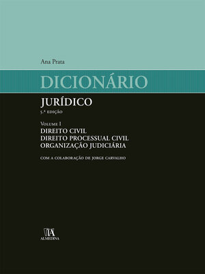 cover image of Dicionário Jurídico--Volume I